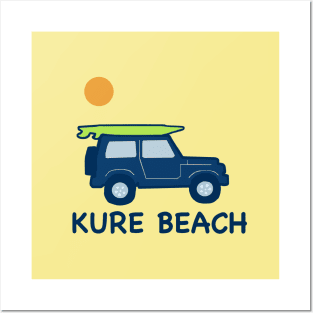 Kure Beach NC Surf Posters and Art
